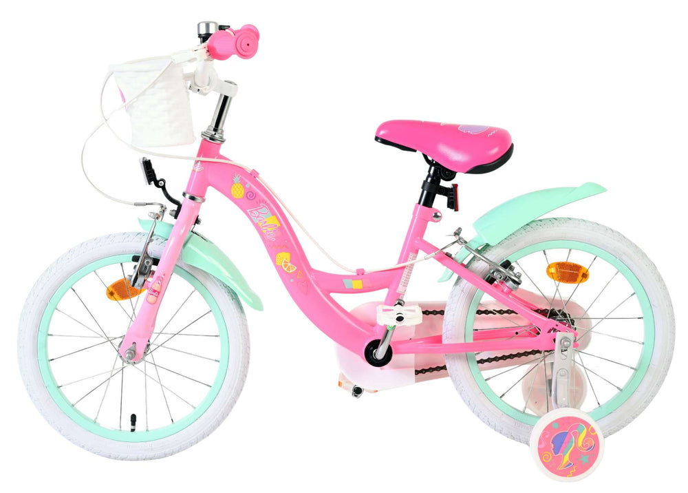 Volare barbie kinderfiets - meisjes - 16 inch - roze - twee handremmen
