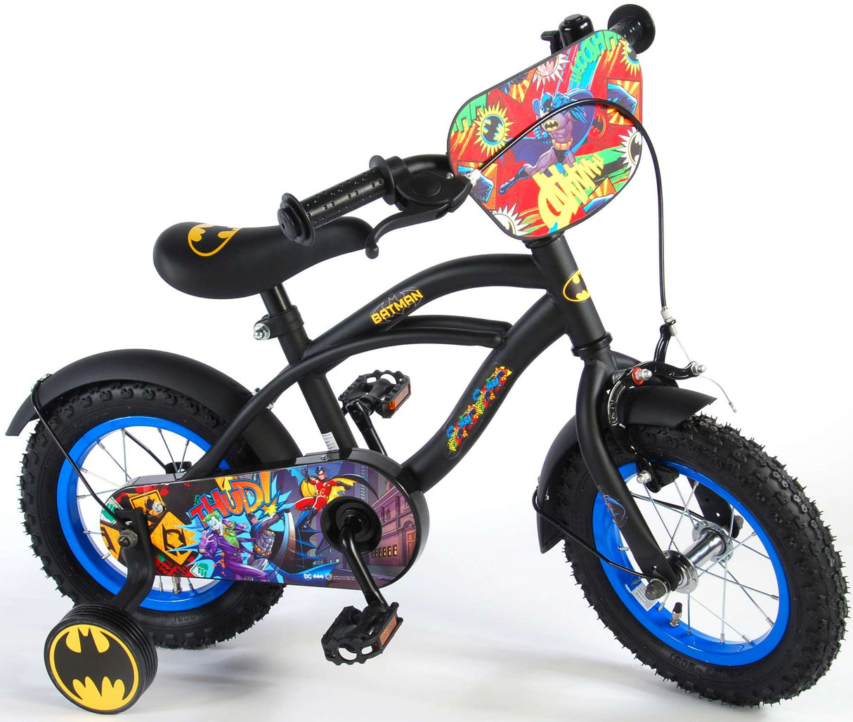 Kinderfiets 12 Batman - zwart geel