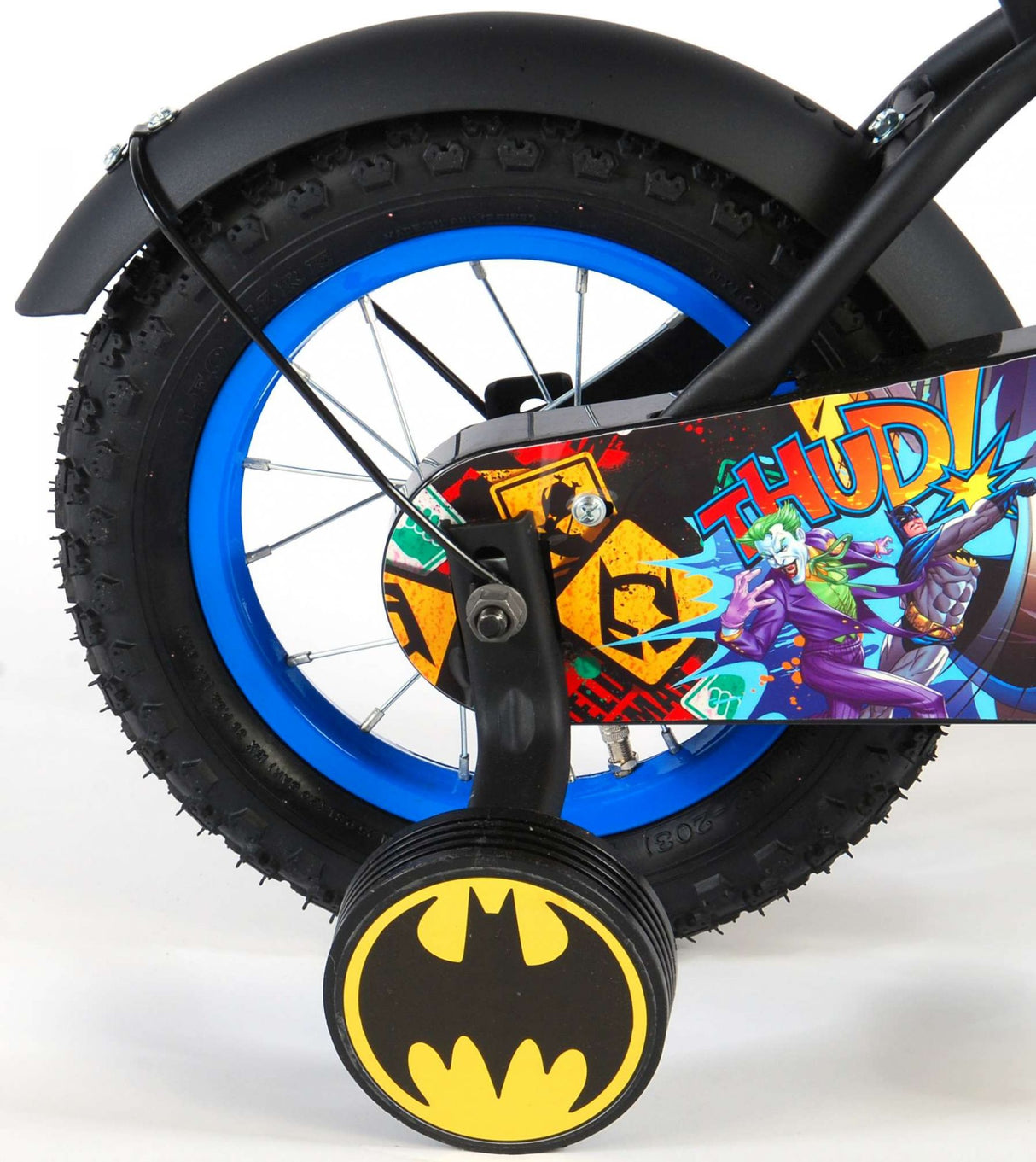 Kinderfiets 12 Batman - zwart geel