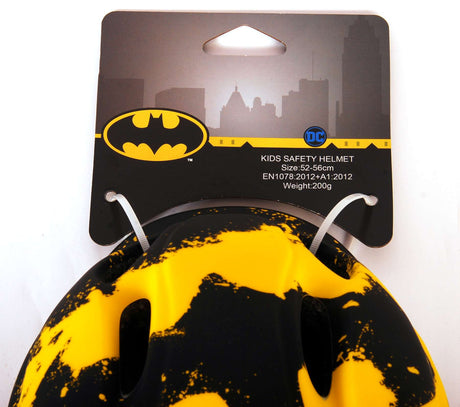 skate fietshelm Batman juniGoud 52-56 cm zwart geel