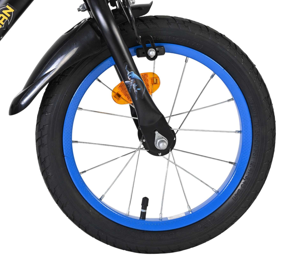 Batman kinderfiets - jongens - 14 inch - zwart - twee handremmen
