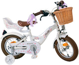 Volare blossom kinderfiets - meisjes - 12 inch - wit - twee handremmen