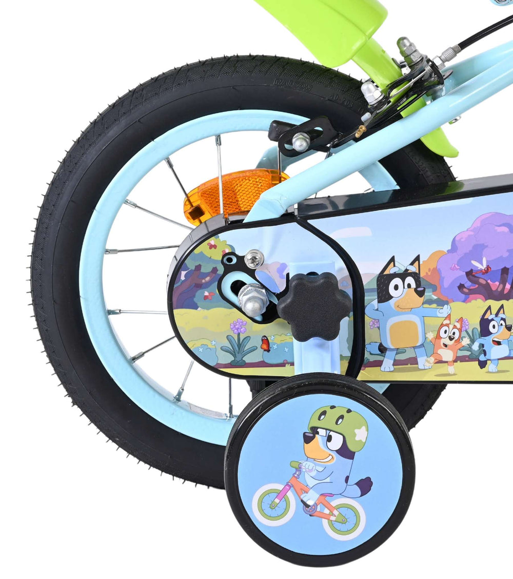 Volare bluey kinderfiets - uni - 12 inch - lichtblauw - twee handremmen