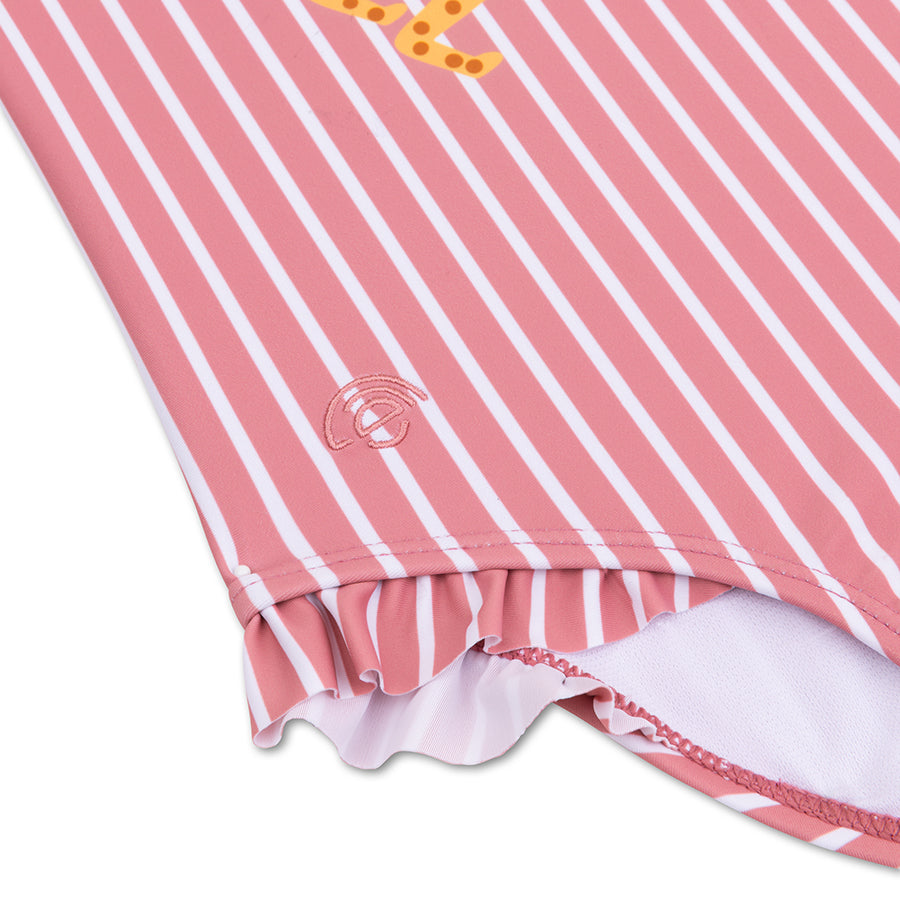 Boldlines | rood wit gestreept meisjes uv badpak