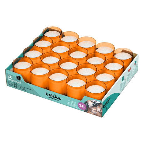 Bolsius professional relight navulling oranje ø52x64 mm 24 uur (20 stuks)