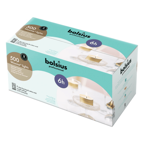 Bolsius professional waxinelichten ø38x19 mm 6 uur (500 stuks)