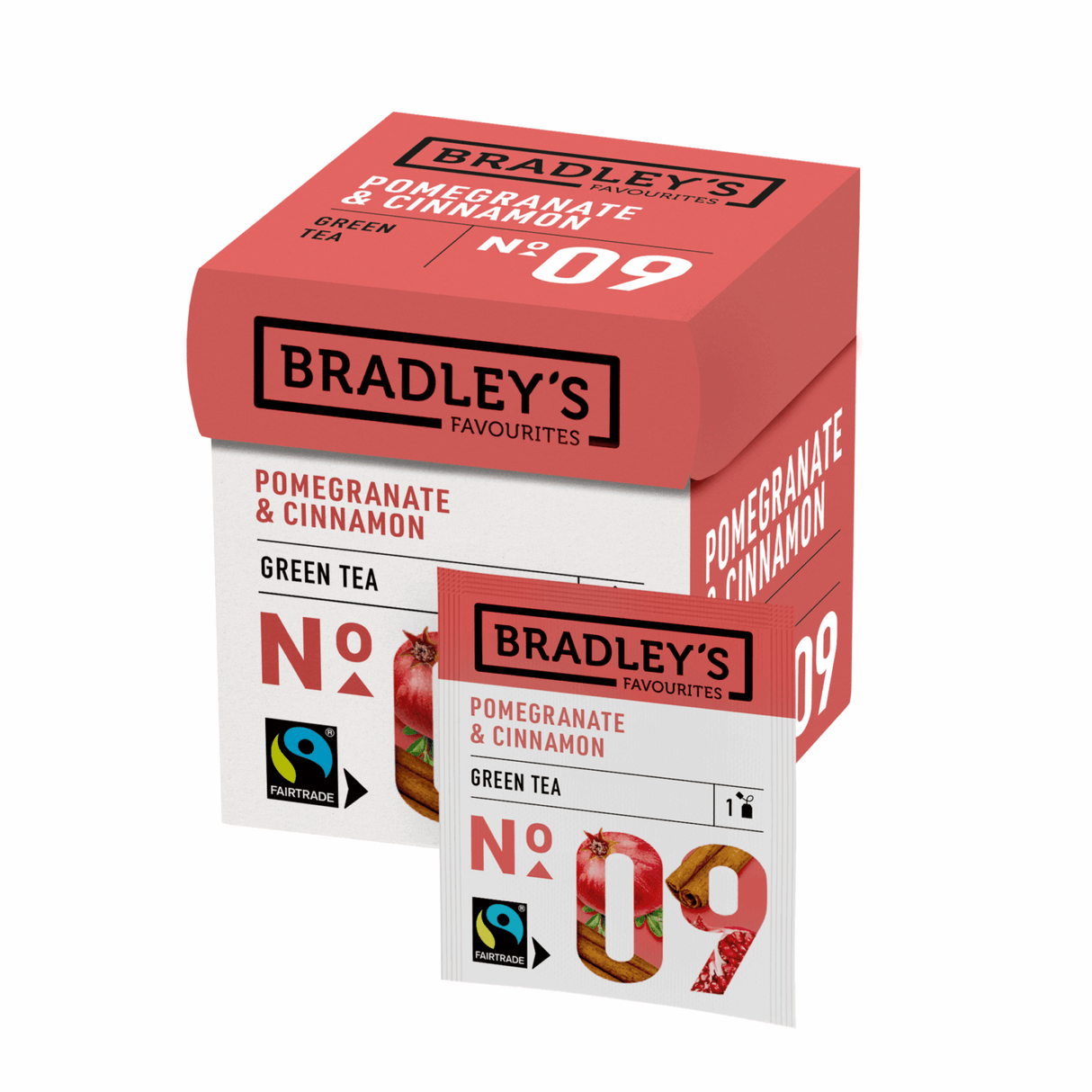 Bradley's favourites green tea pomegranate cinnamon no. 09 (72x 1,75 gr)