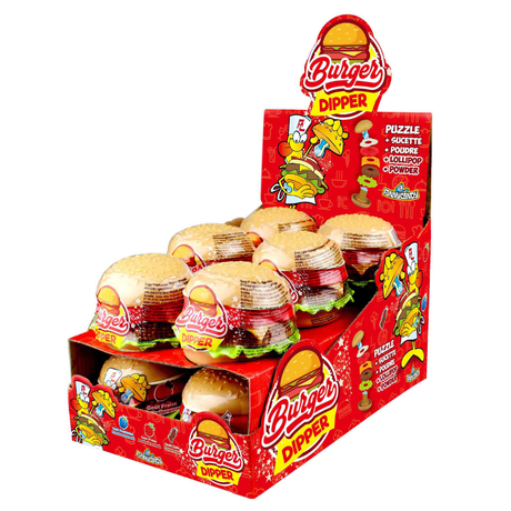 Funny candy burger dipper (12x 21gr)