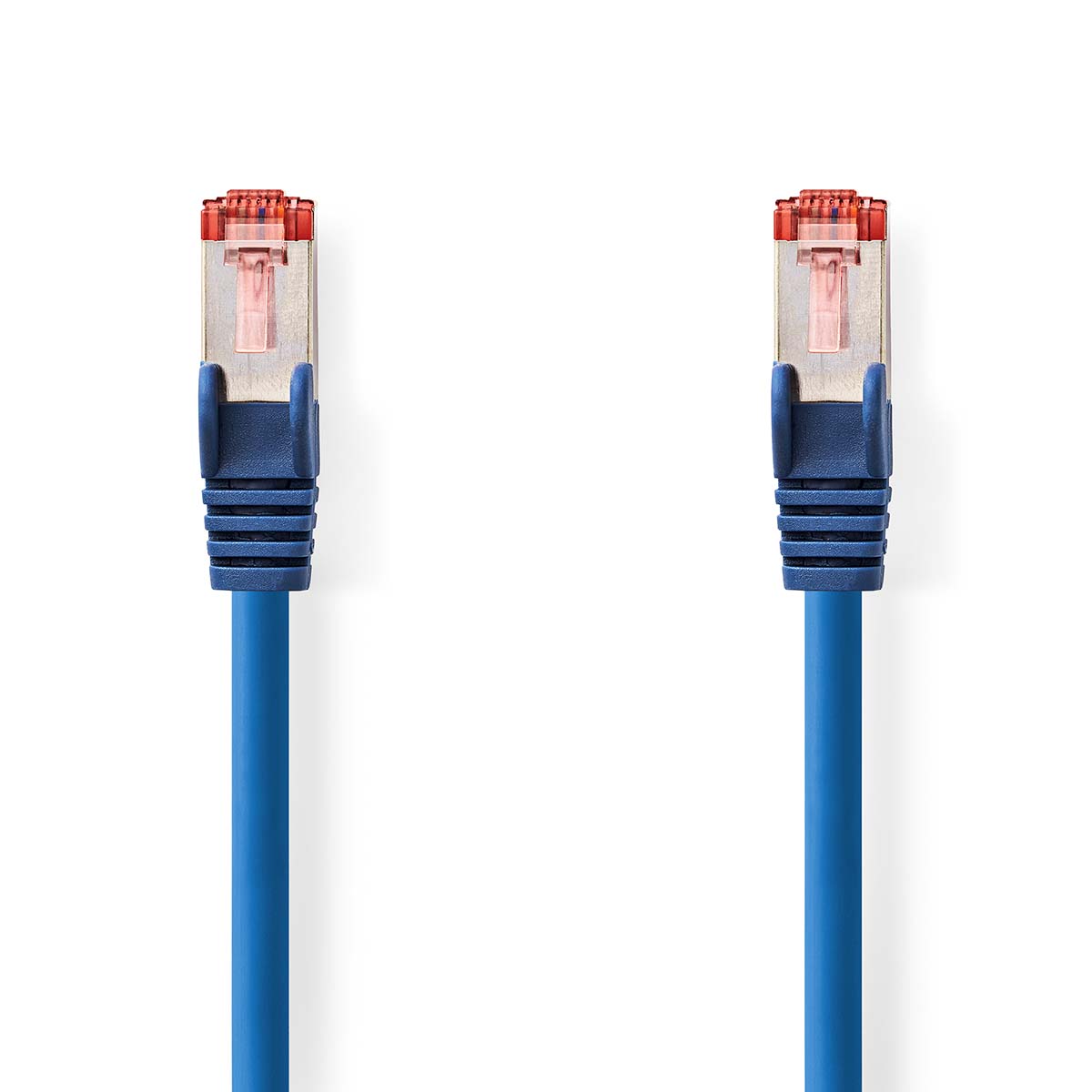 Nedis cat6 netwerkkabel | rj45 male | rj45 male | s ftp | 15.0 m | rond | lszh | blauw | label - ccgl85221bu150