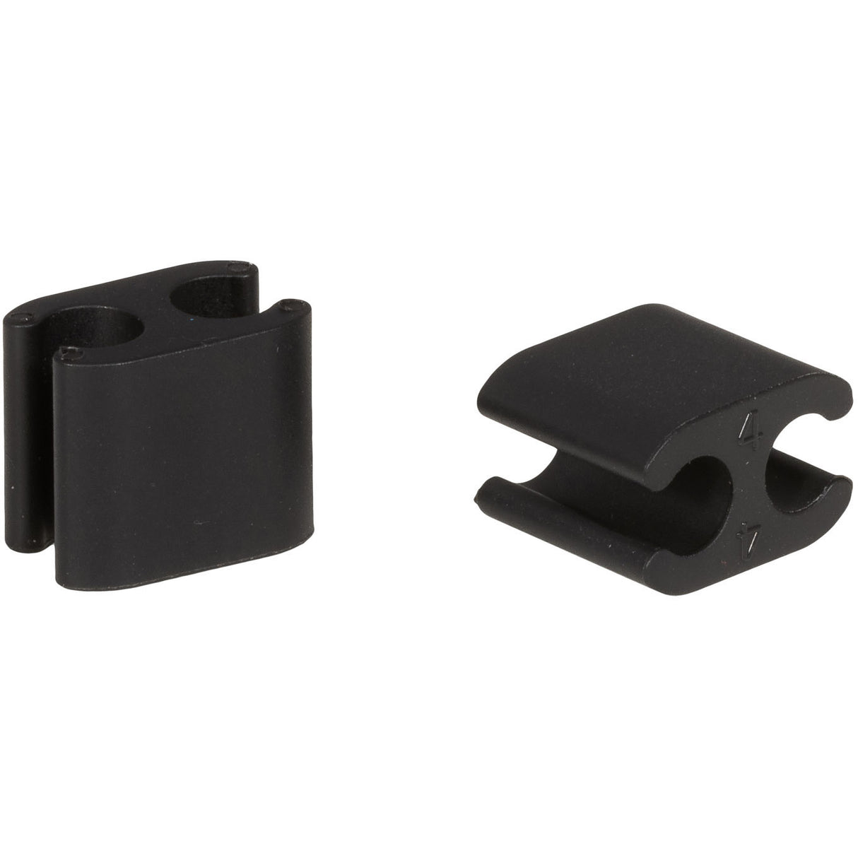 Elvedes kabelclips duo 5,0+4,1mm zwart (10st)