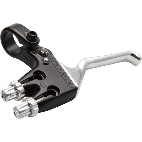 remgreep V-brake rechts 3-vinger zwart zilver