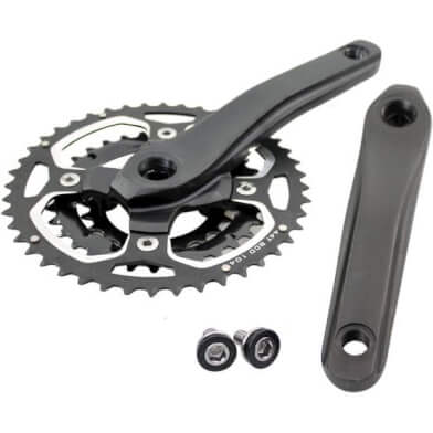 Lasco fm628 crankset alu cnc bsa 44 32 22 -1 mm 170 mm mat zwart