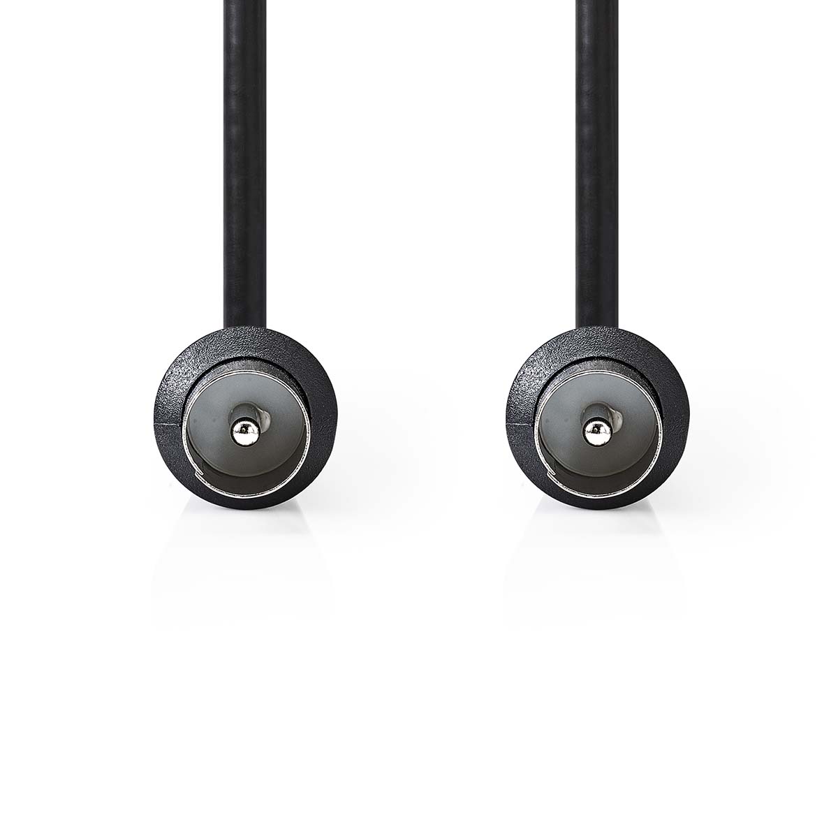 Nedis coaxkabel | iec (coax) male | iec (coax) male | vernikkeld | 90 db | 75 ohm | dubbel afgeschermd | 1.50 m | rond | pvc | zwart | label - csgl40200bk15
