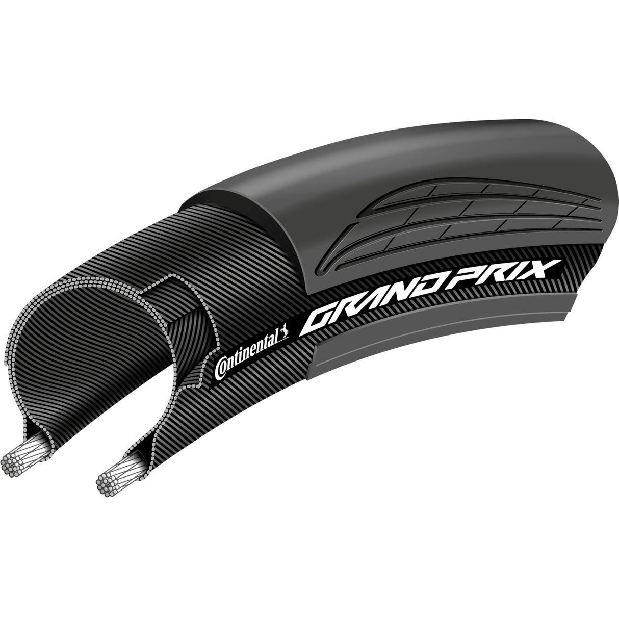 Continental vouwband grand prix 28-622 zwart transparant
