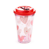 Amore hartjes breukbestendige duurzame dubbelwandige beker