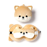 Ty relaxeazzz pluche shiba inu rond reiskussen slaapmask