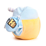 Swapseazzz foodiemals boba de bubble tea 2-in-1 pluche reiskussen