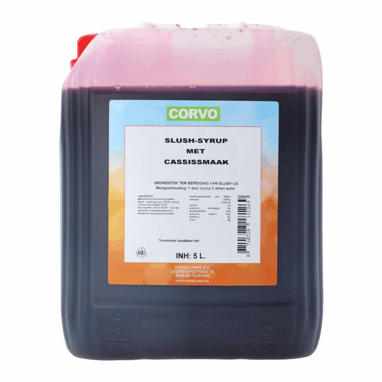 Corvo slush siroop cassis (5 liter)
