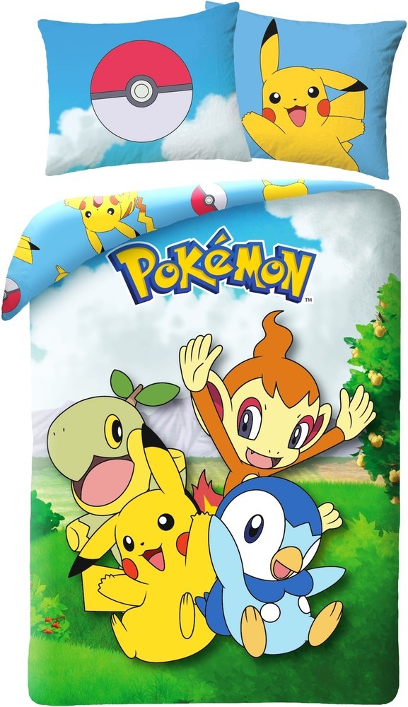 Pokemon dekbed pokémon (pok-679): 140x200 70x90 cm