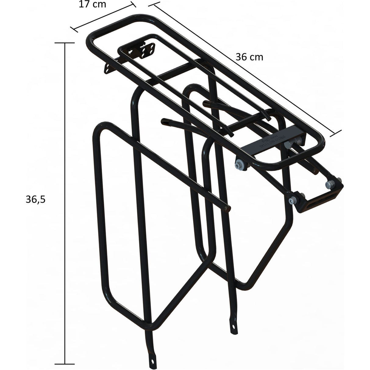 Steco Achterdrager met tasafhouders 28 inch staal zwart