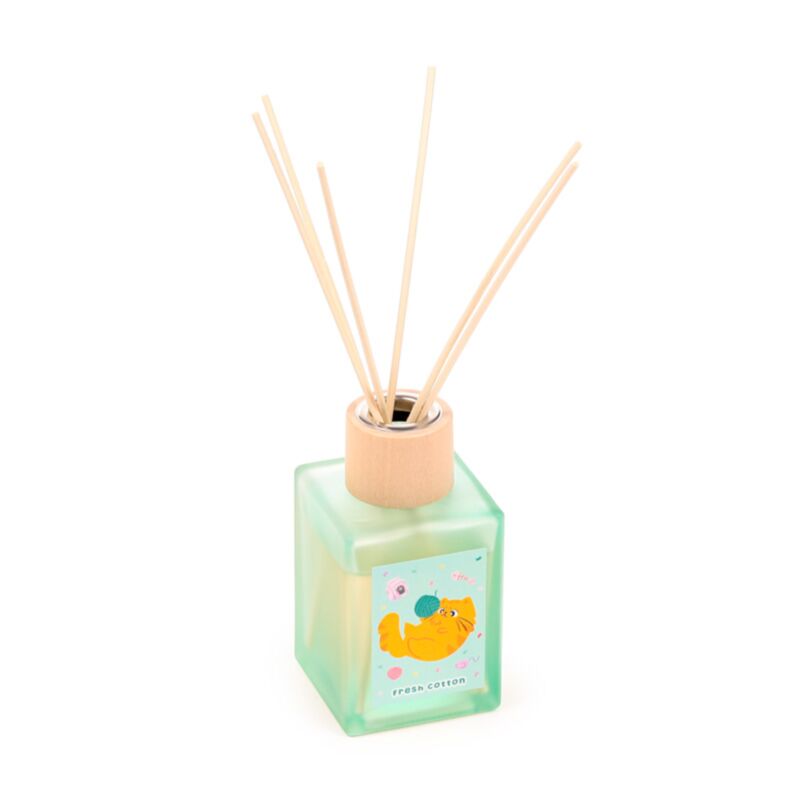 Beans co katten fris katoen 100ml geurstokjes huisparfum
