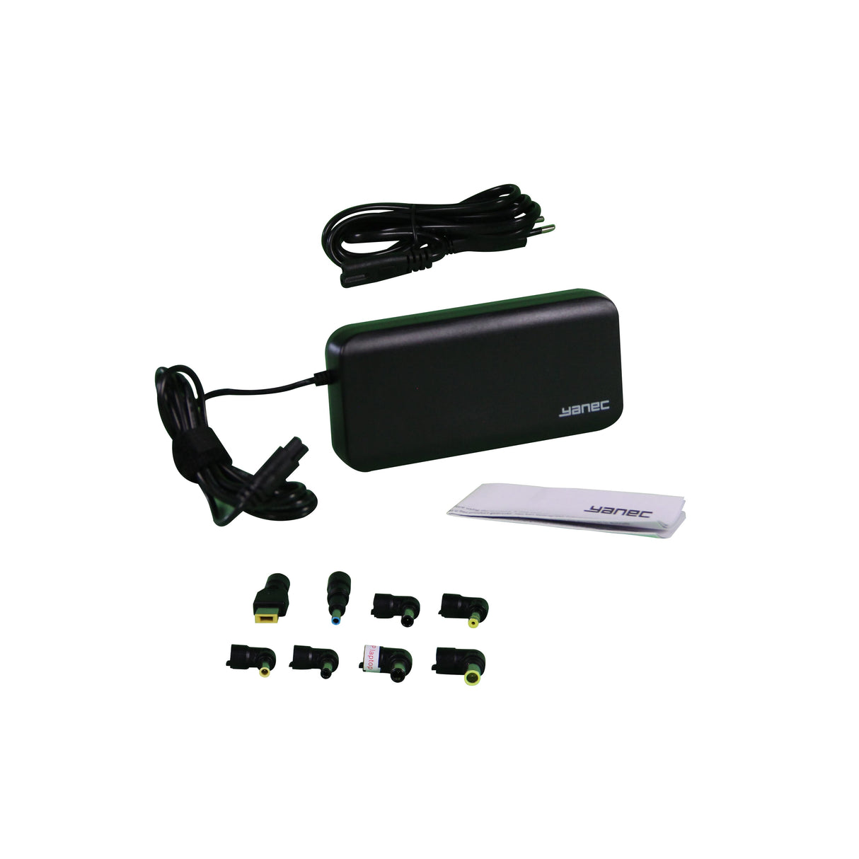 Universeel yanec universele laptop ac adapter 90w met 8 tips - zwart