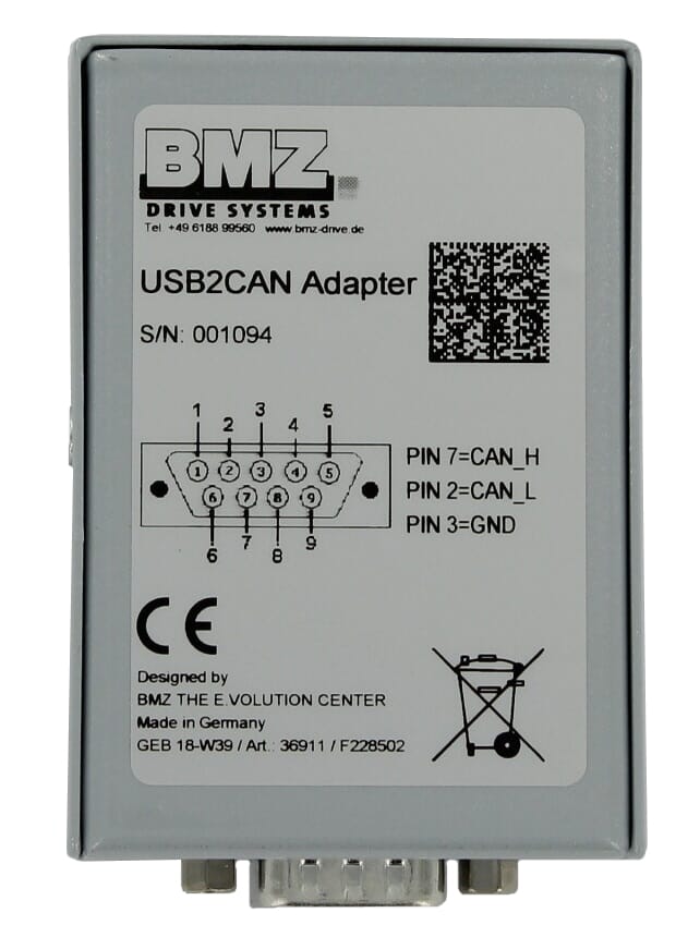 Bmz usb2can adapter set brose adapter + kabel
