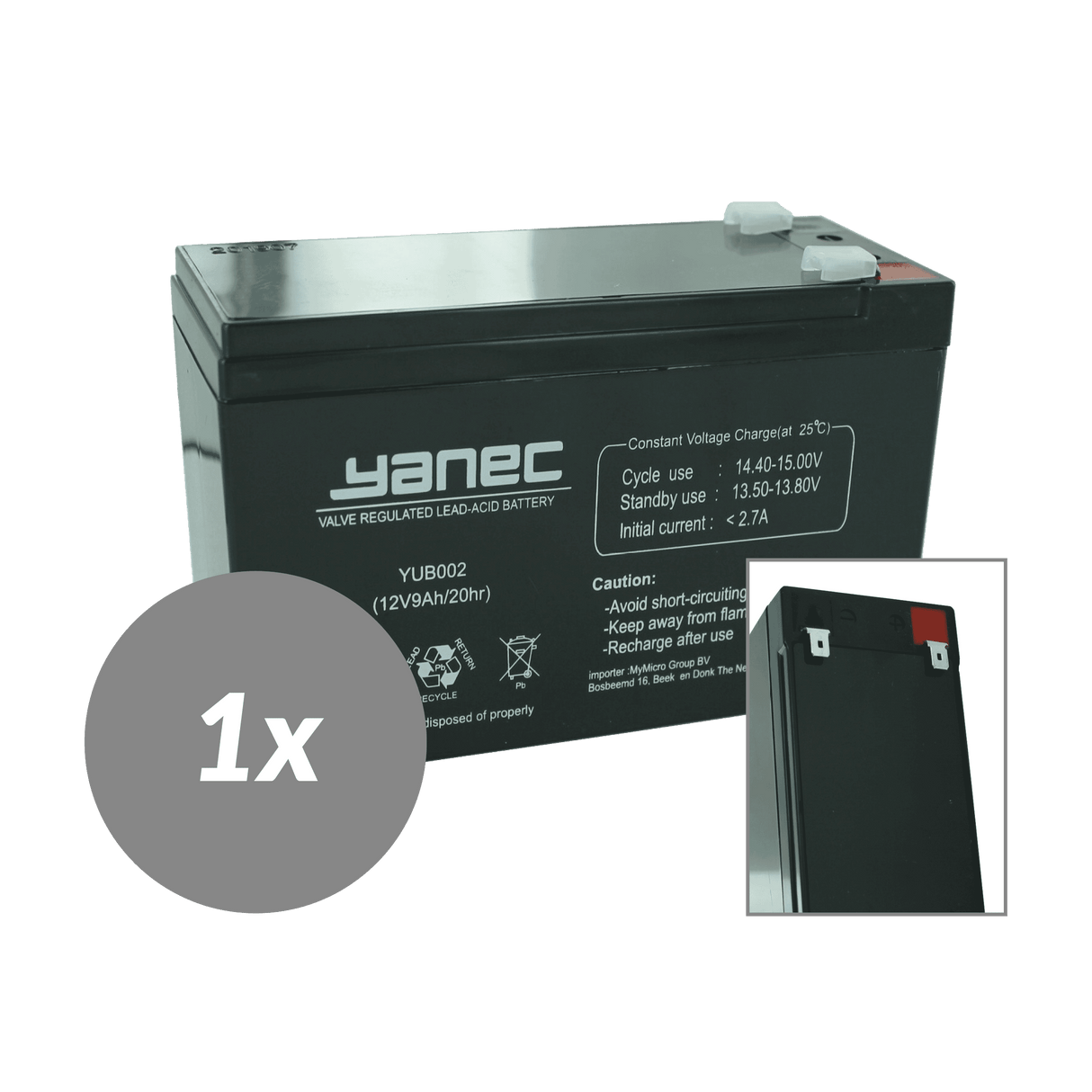 Yanec ups batterij vervanging rbc17 (excl. kabels)