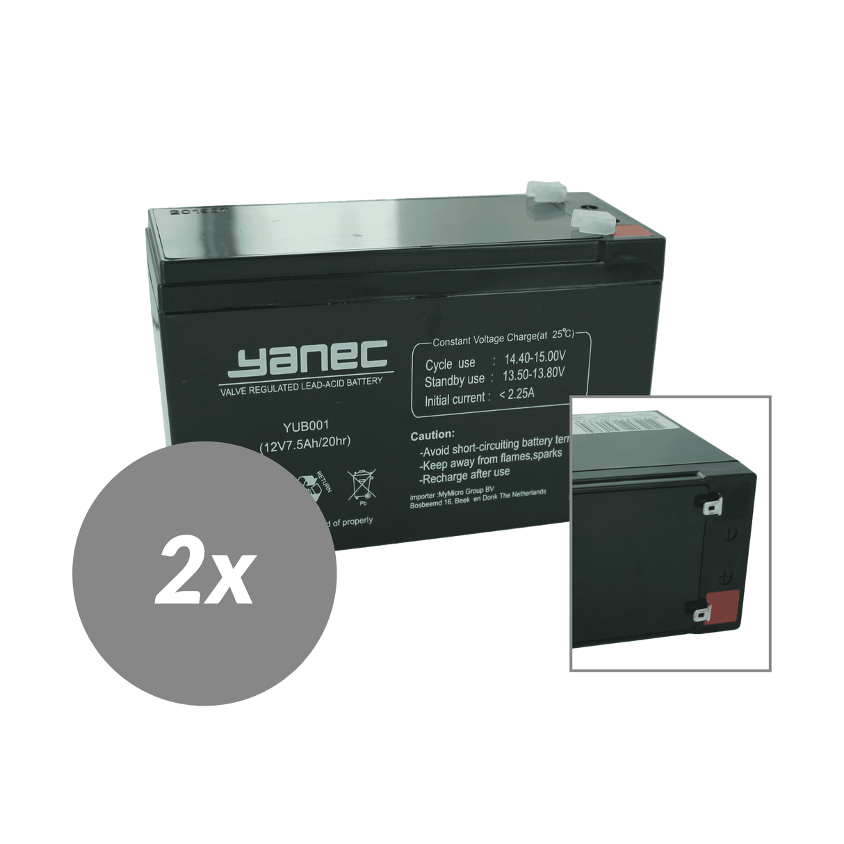 Yanec ups batterij vervangingsset rbc33 (excl. kabels)
