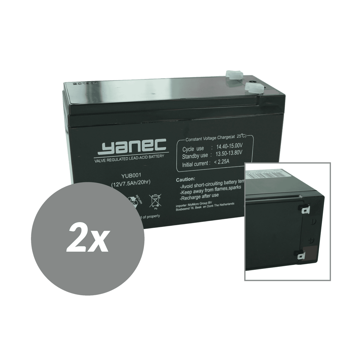 Yanec ups batterij vervangingsset rbc32 (excl. kabels)
