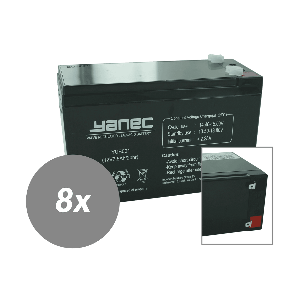 Yanec ups batterij vervangingsset rbc26 (excl. kabels)