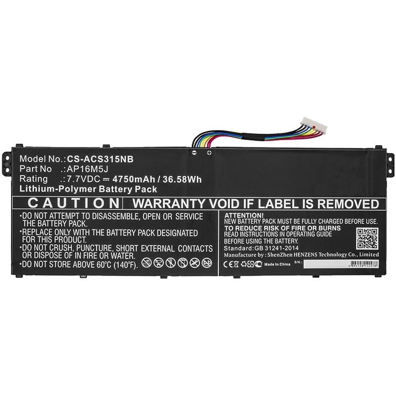 Replacement laptop accu 4750 mah