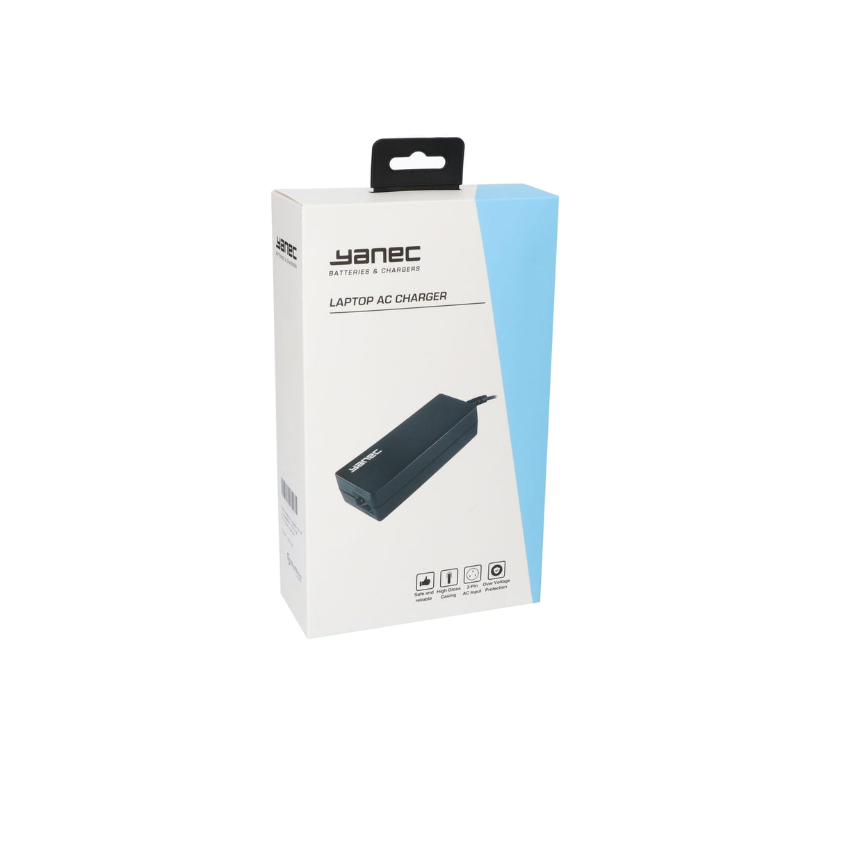 Yanec laptop usb-c ac adapter 65w zwart