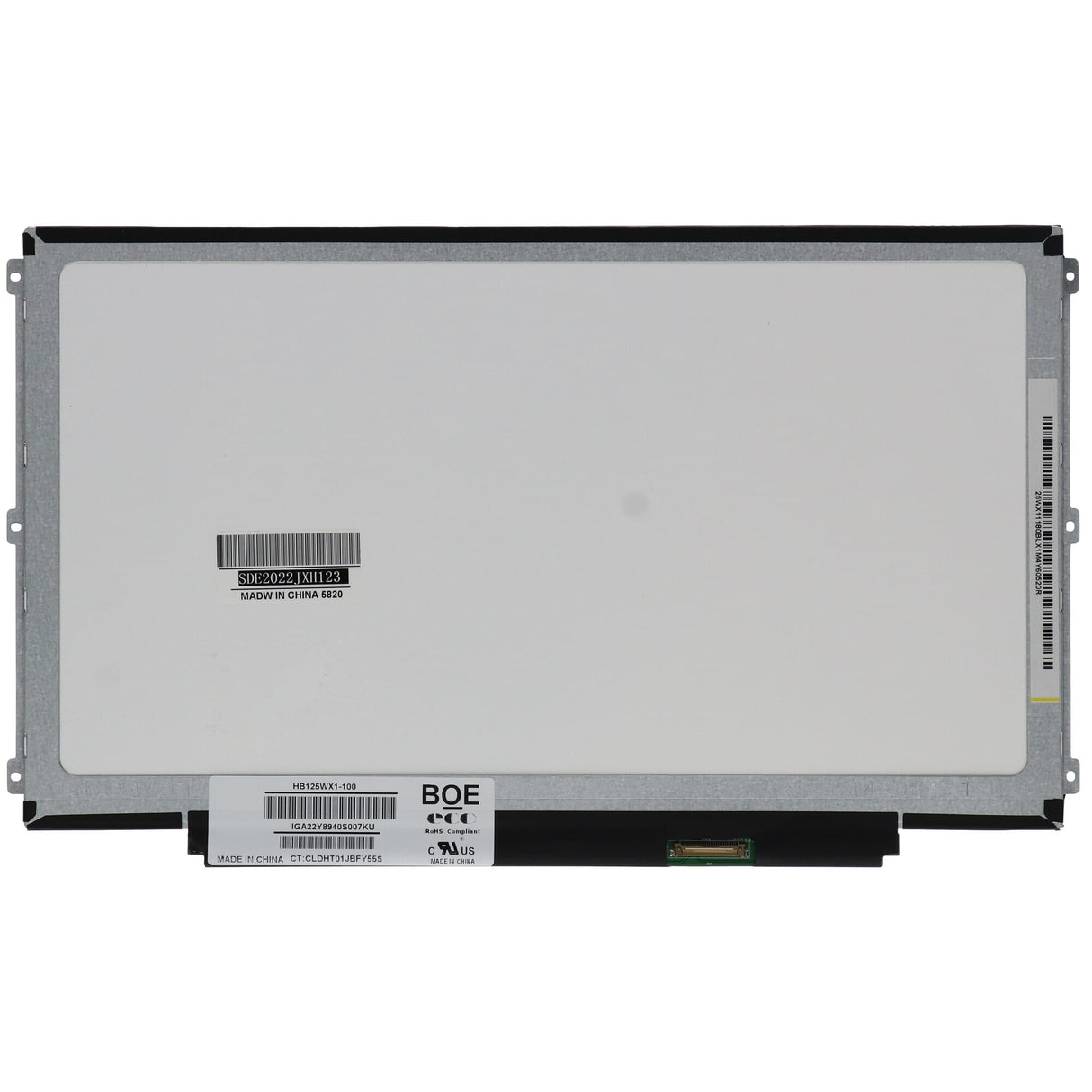 12.5 inch lcd scherm 1366x768 mat 30pin edp