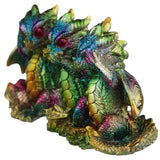 Regenboog draak metallic horen zien zwijgen