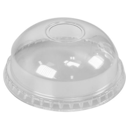 Deksel apet dome met gat helder (50x 95mm)