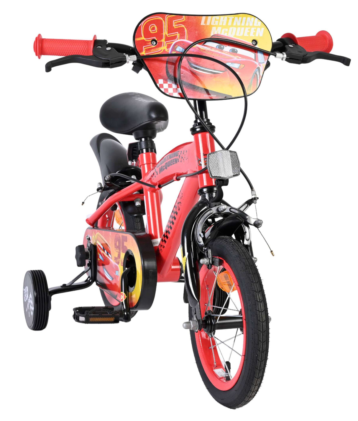 Disney autos disney cars kinderfiets - jongens - 12 inch - twee handremmen