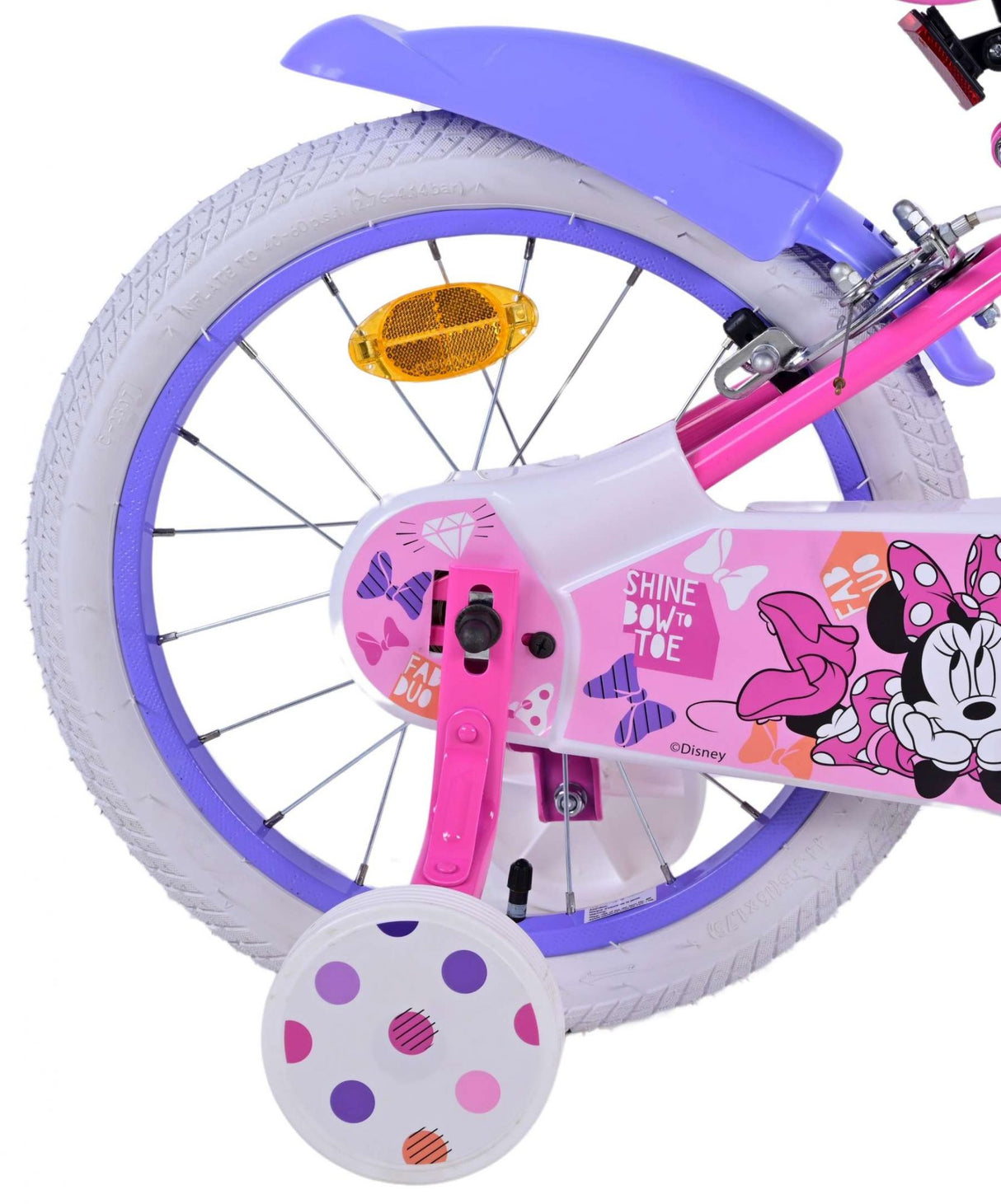 Disney Minnie Kinderfiets Meisjes 16 inch Roze Twee handremmen