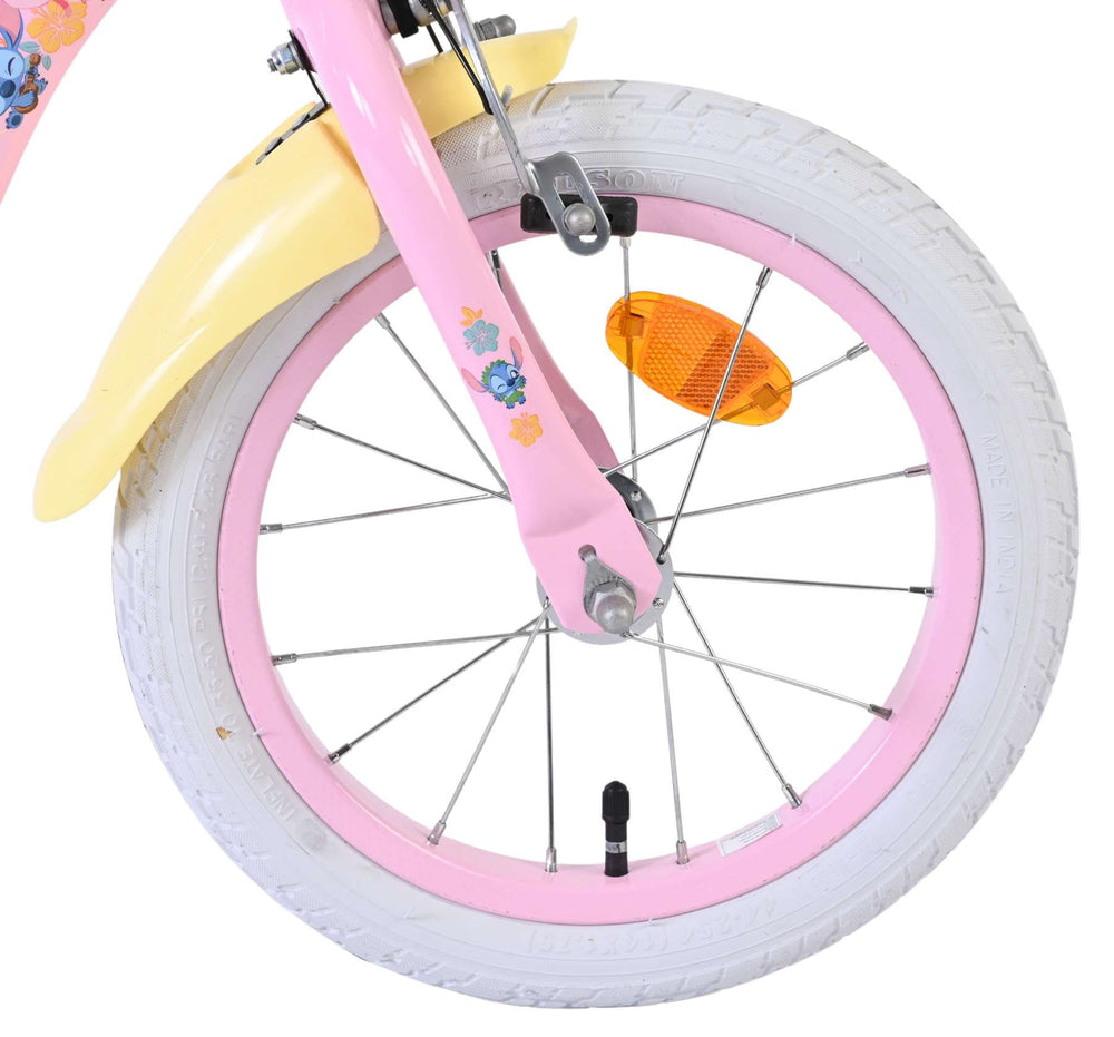 Stich disney stitch kinderfiets - meisjes - 14 inch - roze