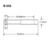Enduro bearings b 543 llb ss - 440c stainless (radial) - 1 9 16''x2''x9 32''
