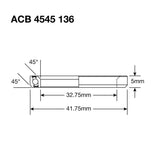 Enduro bearings acb 4545 136 ss - 440c stainless (angular contact) - 32,75x41,75x6 (45x45°)