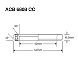 Enduro bearings acb 6808 cc ss - 440c stainless (angular contact) - 40x52x6,5 (36x45°)