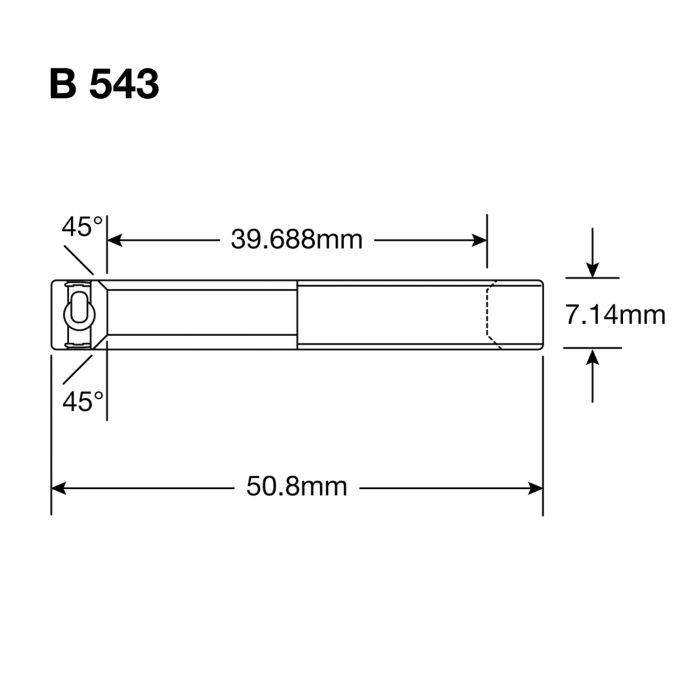 Enduro bearings b 543 2rs a c - abec 3 (angular contact) - 1 9 16''x2''x9 32''