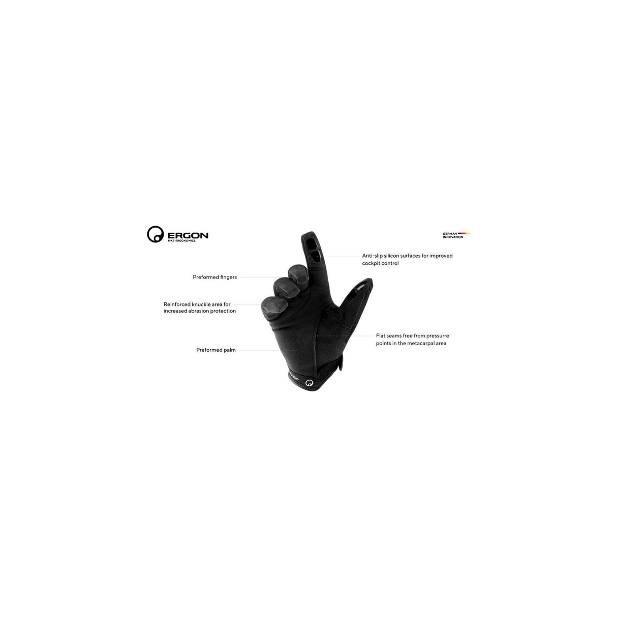 Ergon Handschoen HE2 Evo mt S