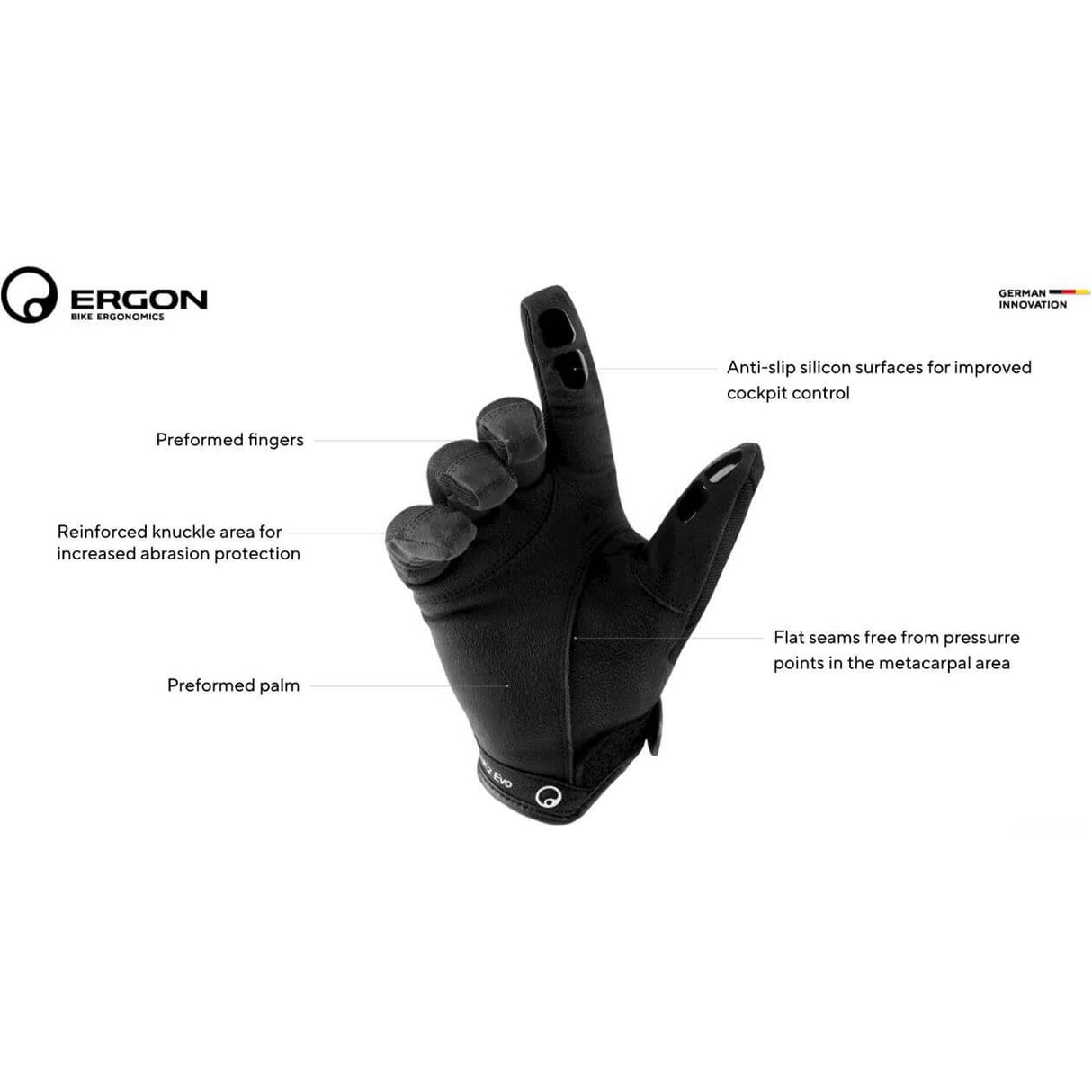 Ergon Handschoen HE2 Evo mt M