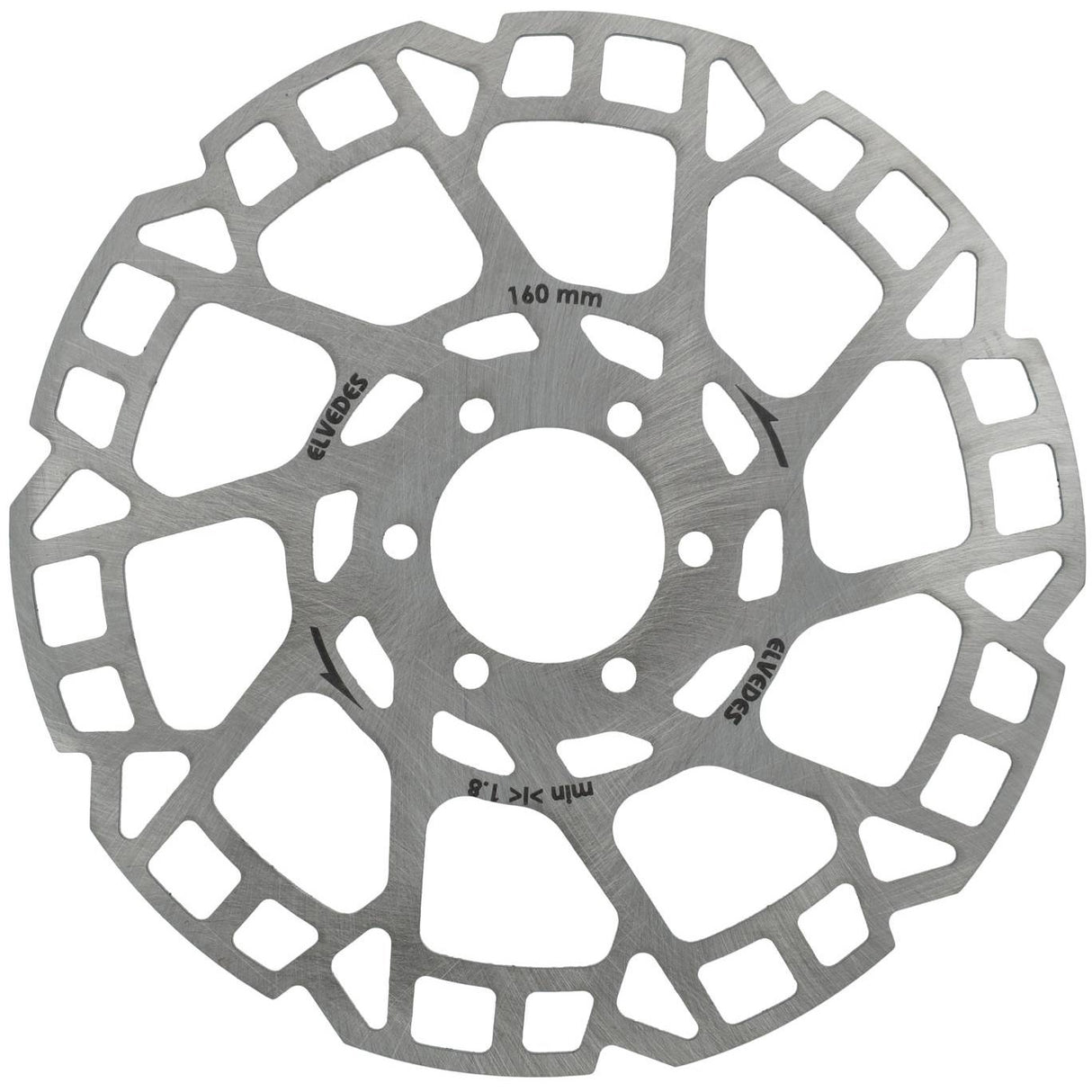 Elvedes Remschijf 6-gaats ø160mm T=2,0mm