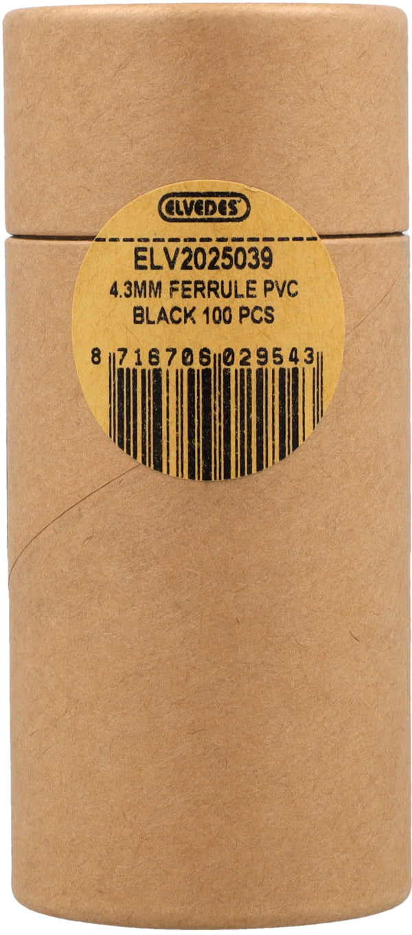 Elvedes kabelhoedjes ø4,3mm pvc - zwart