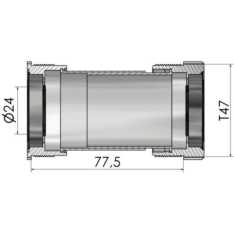 Elvedes trapas thread fit t47a (cerv�lo) voor 24mm shimano