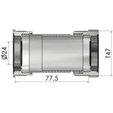 Elvedes trapas thread fit t47a (cerv�lo) voor 24mm shimano