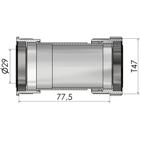 Elvedes trapas thread fit t47a (cerv�lo) voor sram dub